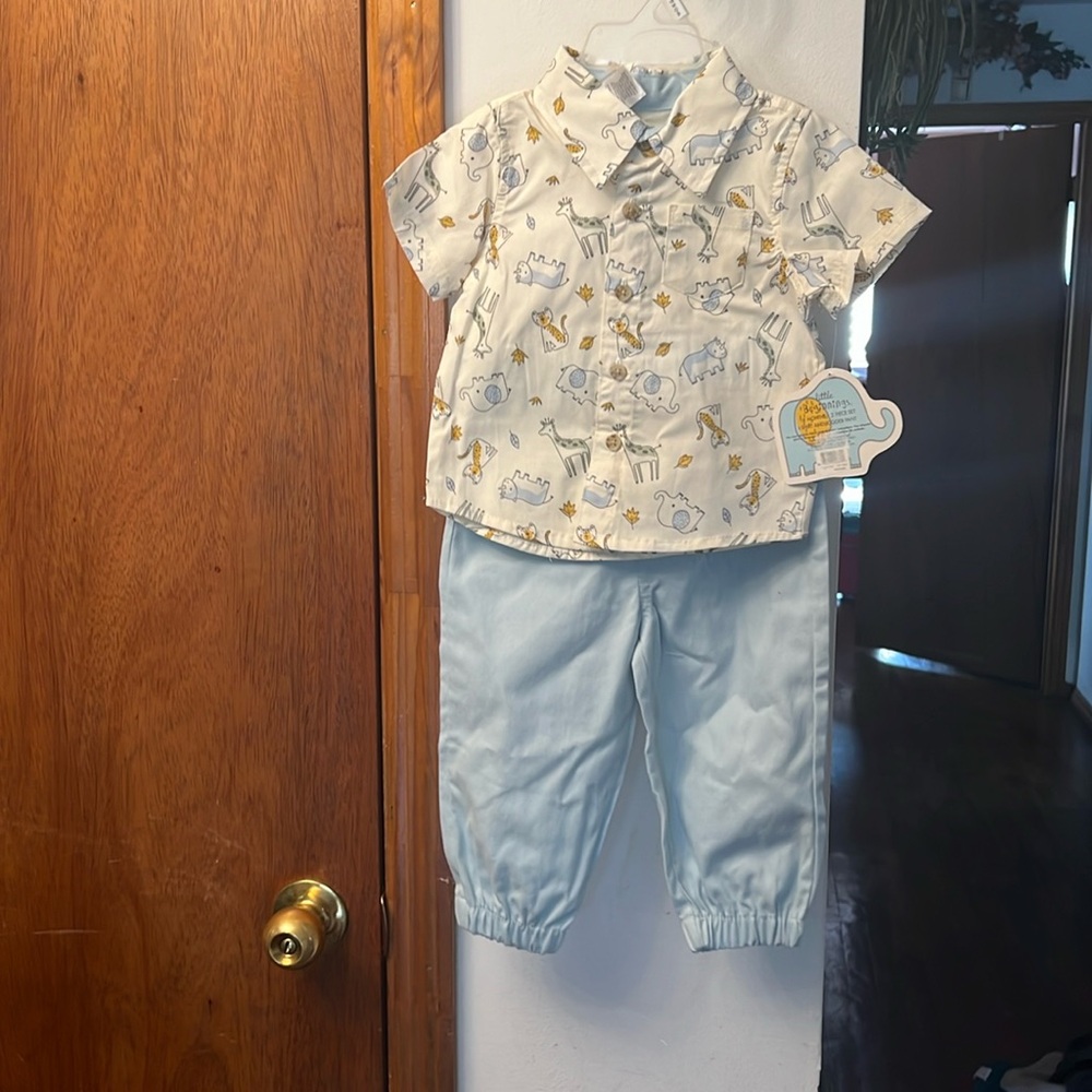 Baby boy 2 piece pants and shirt set